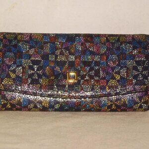Lodis Envelope Wallet Multi Color Printed Leather